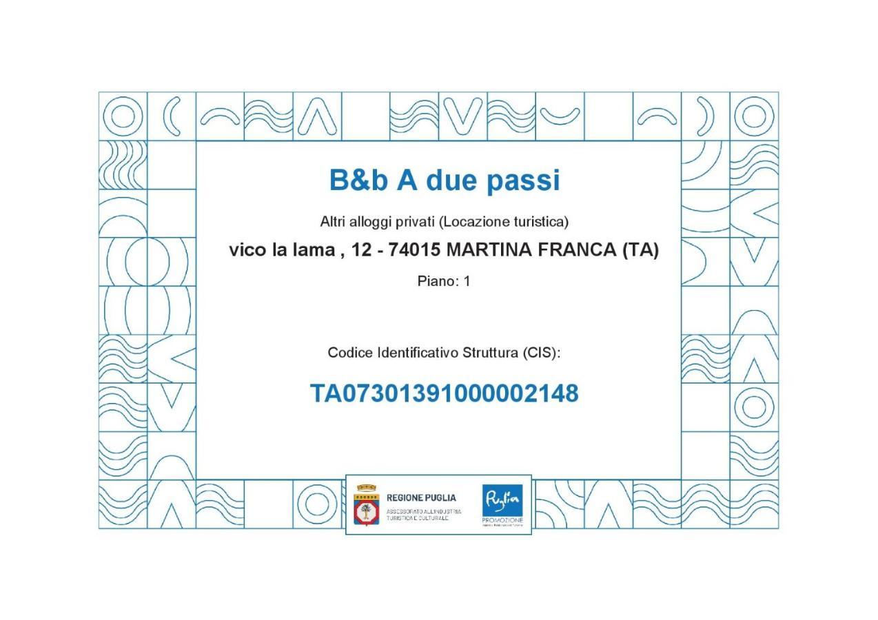 B&B A Due Passi Martina Franca Bagian luar foto